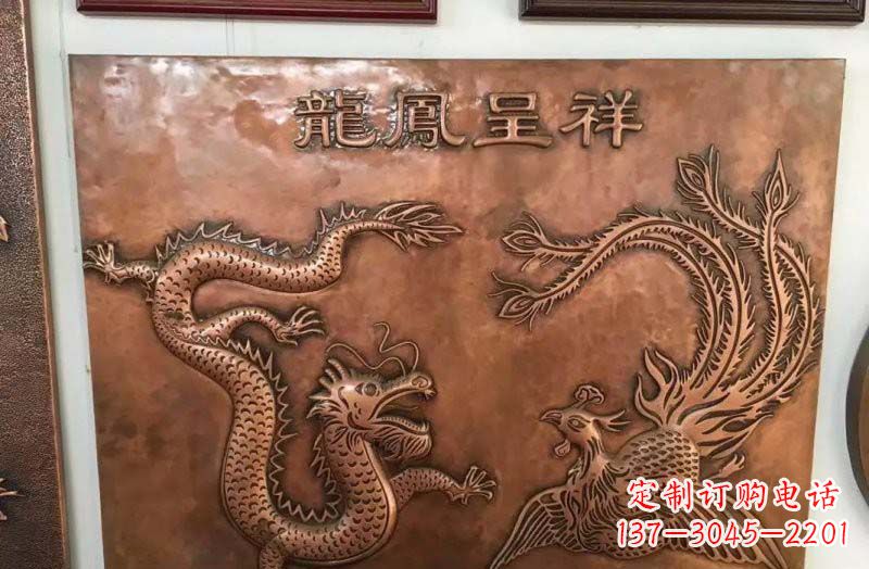 辽阳中领雕塑|传统铜雕龙凤精美雕塑
