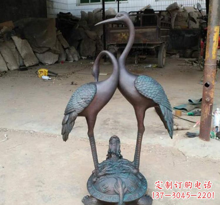 辽阳龙龟仙鹤铜雕——传承传统,增添福气