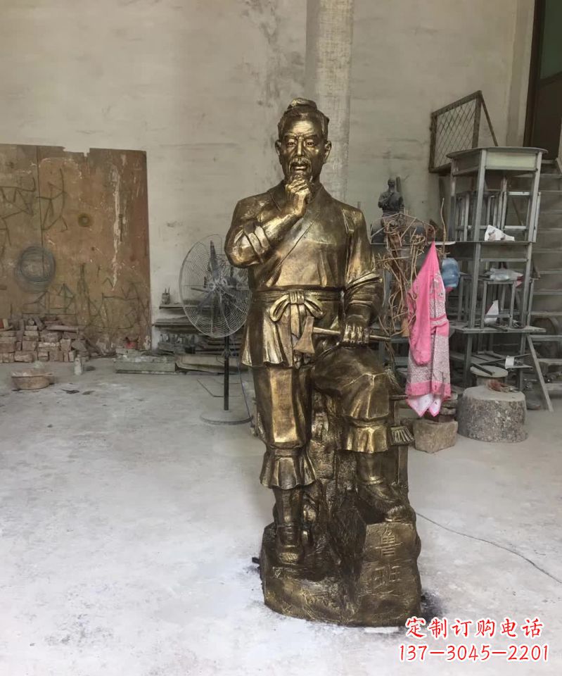 辽阳精美鲁班古代人物雕塑