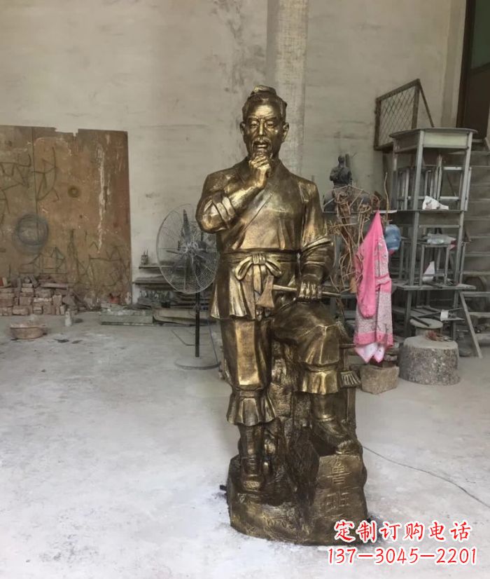 辽阳鲁班古代名人铜雕