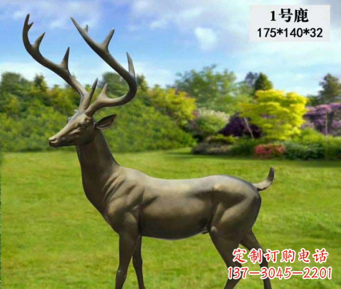 辽阳鹿铜雕,尽显动物精髓