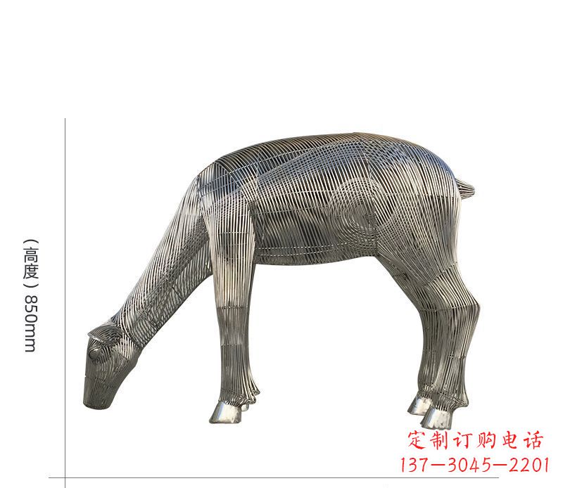 辽阳鹿鸣吉祥不锈钢景观雕塑