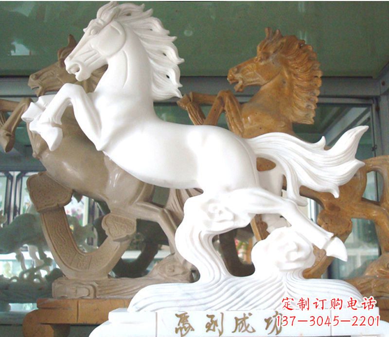辽阳精美马到成功景观石雕