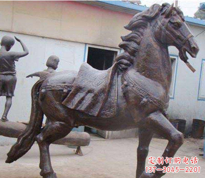 辽阳马公园动物铜雕