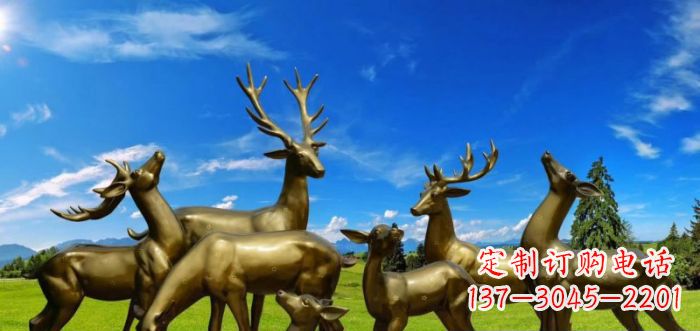辽阳静谧之美,梅花鹿铜雕装点你的家