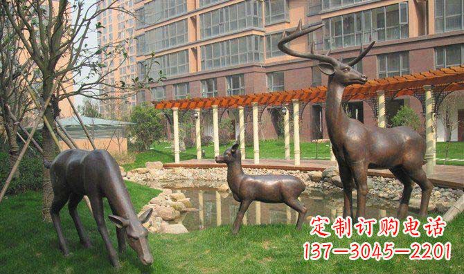 辽阳梅花鹿雕塑,永葆大自然的美丽