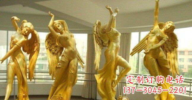 辽阳美女天使西方人物铜雕