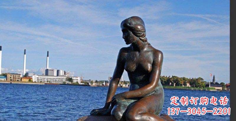 辽阳欣赏优雅妩媚的美人鱼铜雕