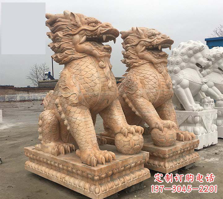 辽阳麒麟石雕,雕刻精美,让您眼前一亮