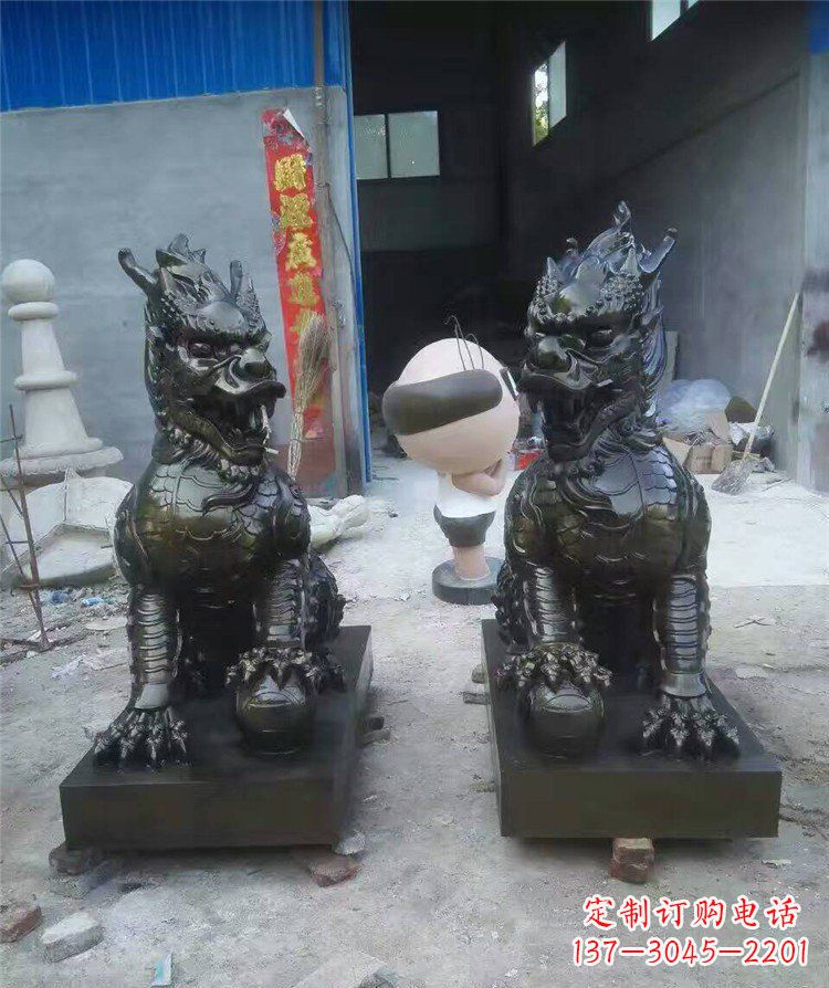 辽阳中领雕塑——神兽铜雕麒麟护持您的门口