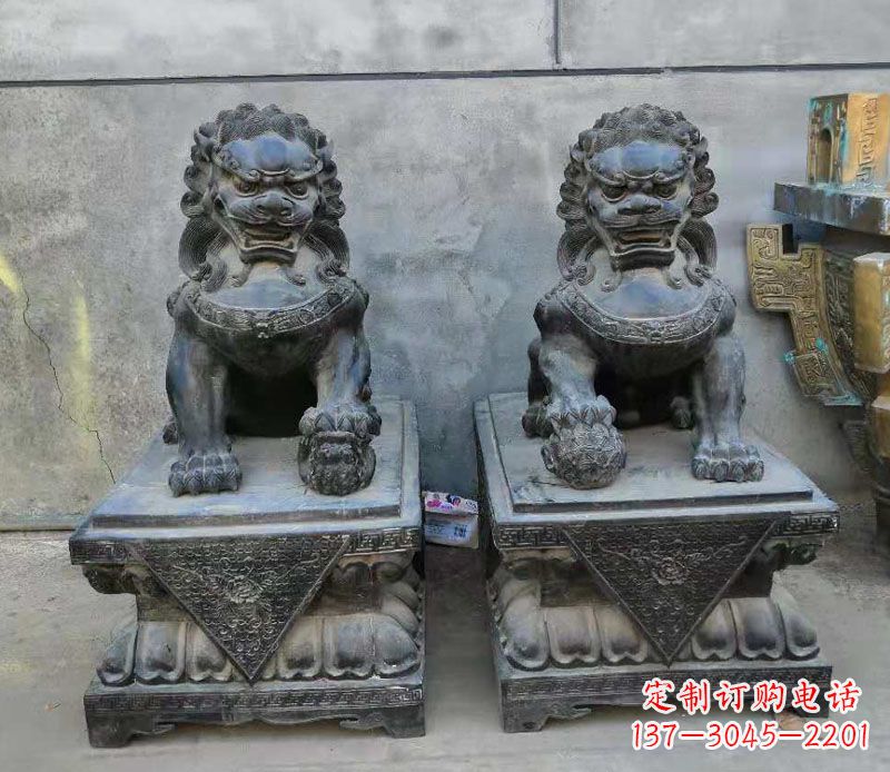 辽阳狮子雕塑,象征霸气的家门口装饰