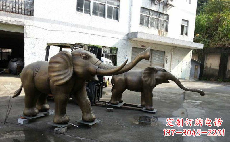 辽阳典雅大象铜雕,精美艺术品