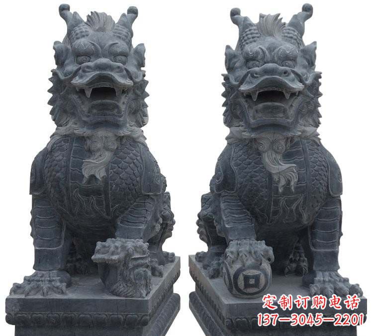 辽阳门口麒麟古代神兽石雕