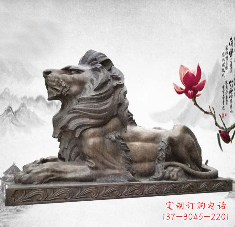 辽阳经典西洋欧式铜雕狮子