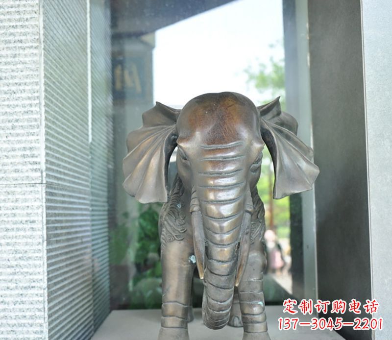 辽阳艺术象征——门口镇宅大象铜雕