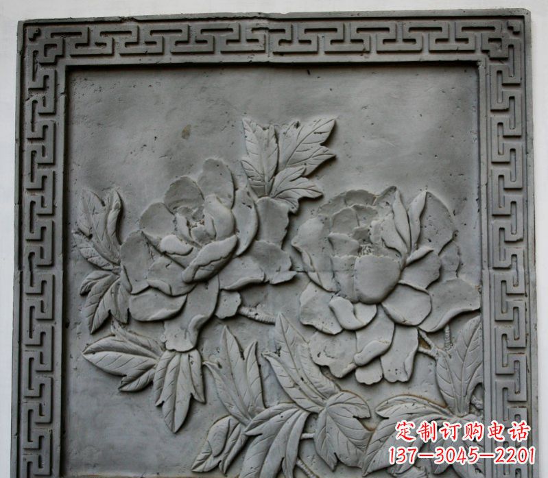辽阳牡丹青石浮雕