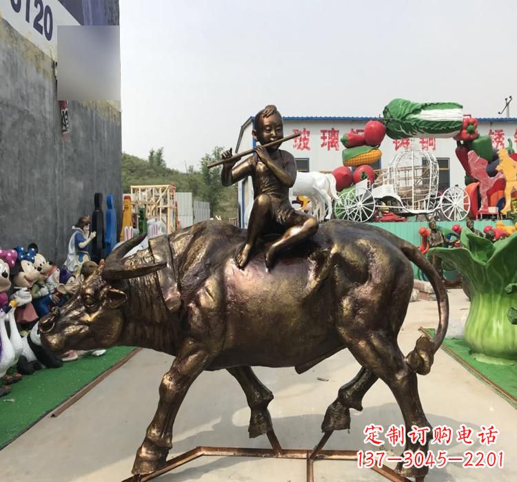 辽阳中领雕塑的古典韵味牧童铜雕是一件绝美的雕…