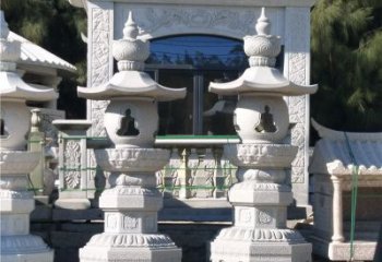 辽阳汉白玉公园灯笼雕塑