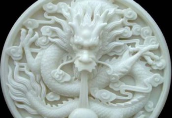 辽阳汉白玉雕刻龙头摆件，悠然吟诗引领风尚