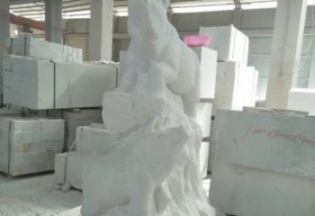 辽阳瑞颜祥彩汉白玉生肖猪雕塑