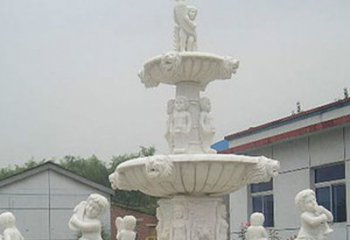 辽阳汉白玉天使大型喷泉石雕