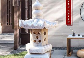 辽阳中领雕塑-经典经典汉白玉灯笼园林雕塑