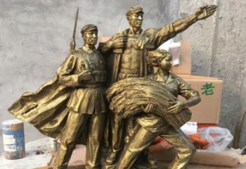 辽阳中领雕塑精心打造的红军战士铜雕
