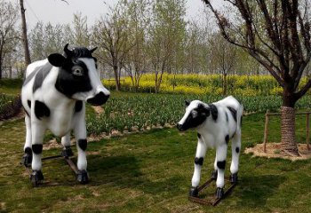 辽阳动态奶牛雕塑精细手工制作