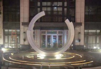 辽阳不锈钢半圆环雕塑，装饰空间增添品位