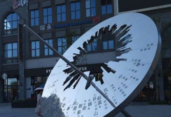 辽阳传统与现代完美结合的户外日晷雕塑