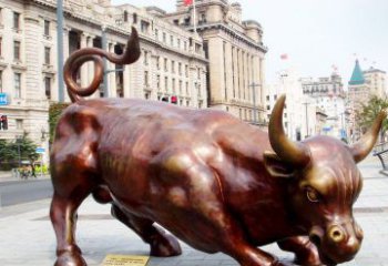 辽阳华尔街牛招财牛铜雕，拥有力量的象征