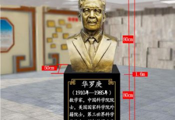 辽阳精美的华罗庚玻璃钢仿铜雕塑