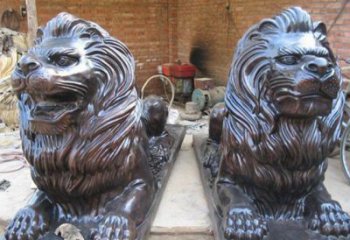 辽阳汇丰狮子铜雕塑是由中领雕塑制作的一款狮子…