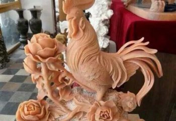 辽阳国家元素：吉祥如意公鸡石雕