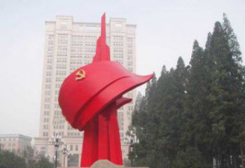 辽阳不锈钢抽象党旗雕塑，象征着祖国力量
