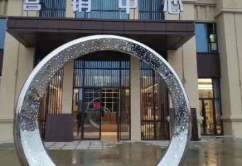 辽阳镜面时尚圆环不锈钢雕塑