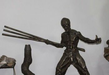 辽阳海量李小龙铜雕尽显功夫之美