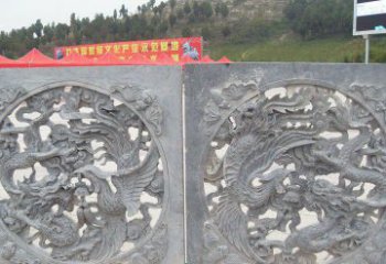 辽阳龙凤呈祥公园景观石雕--精美绝伦的龙凤陪伴