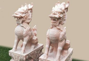 辽阳门口看门神兽麒麟石雕