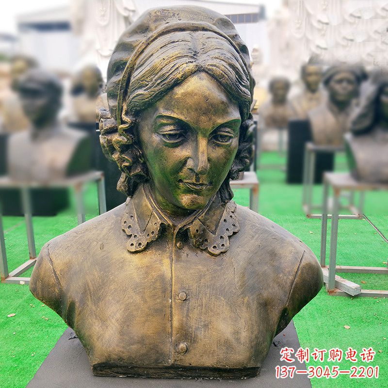 辽阳南丁格尔纯铜头像雕塑-医院名人雕像