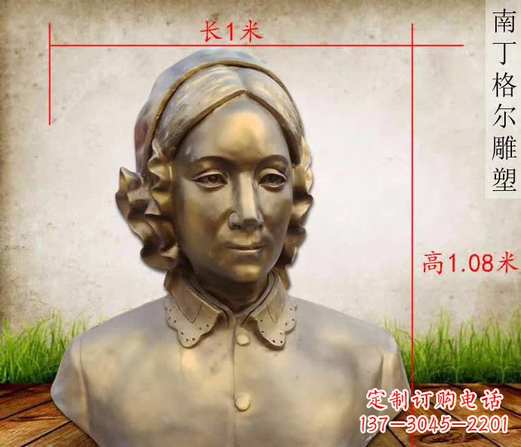 辽阳精雕细琢,南丁格尔胸像铜雕塑