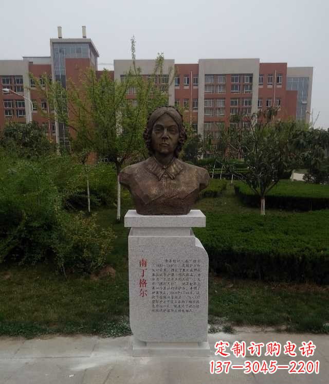 辽阳南丁格尔校园名人铜雕:精致细致的雕塑艺术