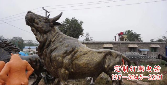 辽阳令人惊叹的牛铜雕塑
