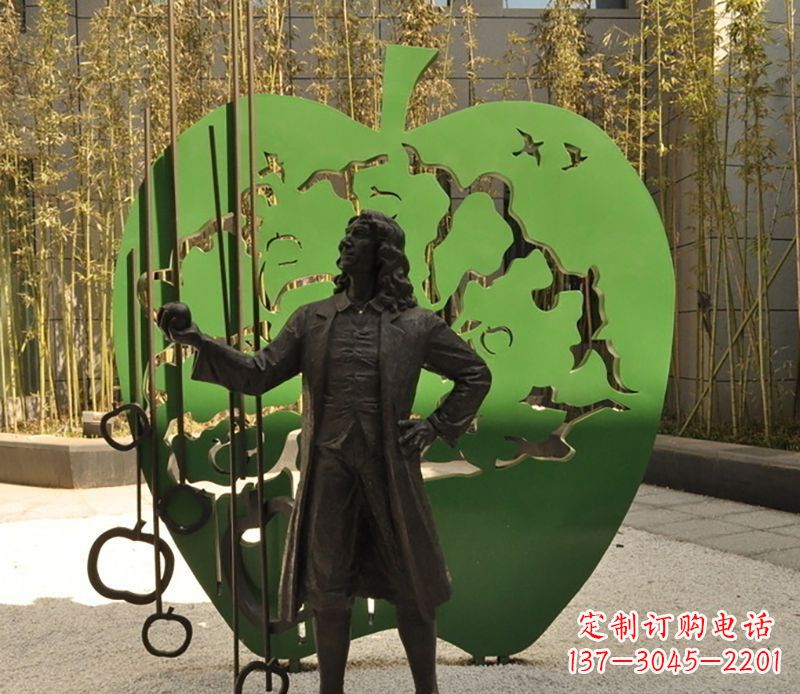 辽阳牛顿公园铜雕,艺术品升华人物形象