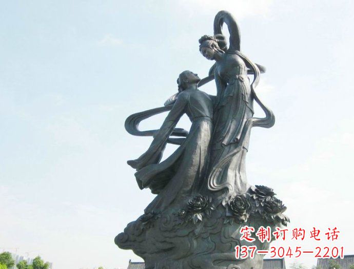 辽阳铸就爱情经典,中领雕塑定制牛郎织女广场雕塑
