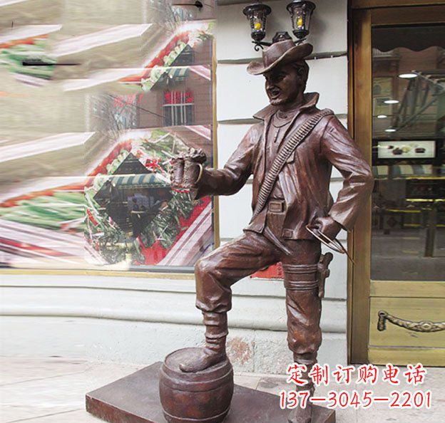 辽阳牛仔西方人物铜雕