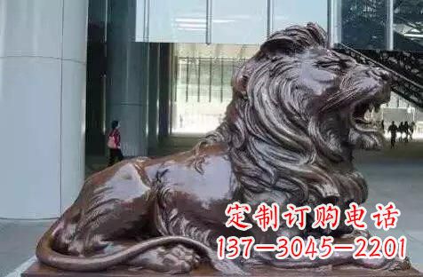 辽阳华丽铜雕狮子,风格独具特色