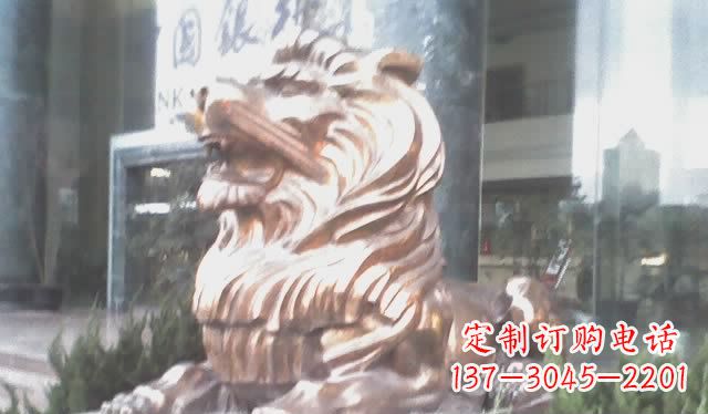 辽阳中领雕塑:精致狮子铜雕