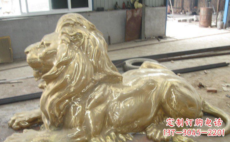 辽阳高雅凝金,西洋狮子铜雕来自中领雕塑