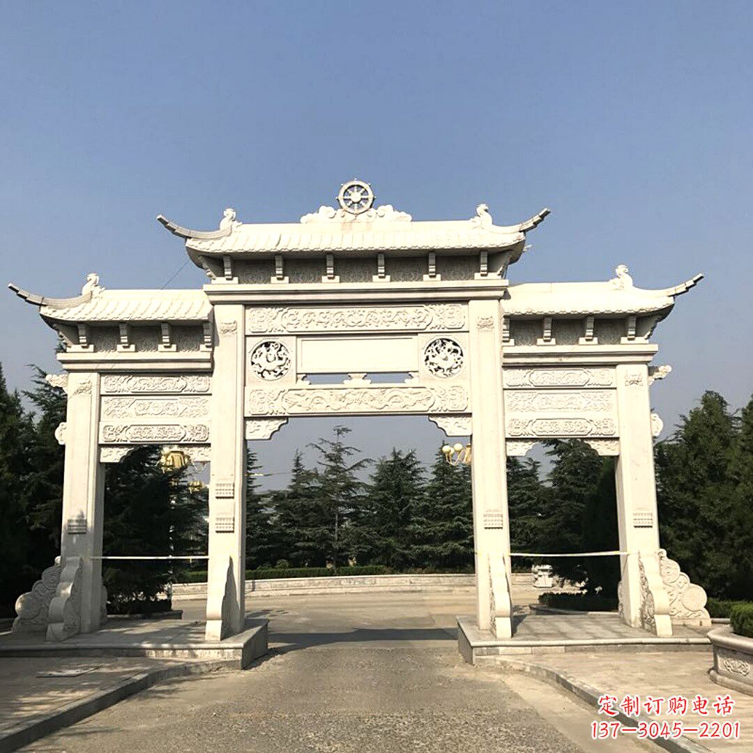 辽阳精致牌坊柱座石雕服务,古色古香装点璀璨文化